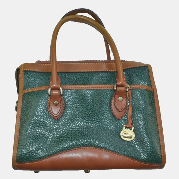 Dooney & Bourke VTG Classic Satchel Small Bag Purse Forest Green No Strap -Flaws - Picture 1 of 15
